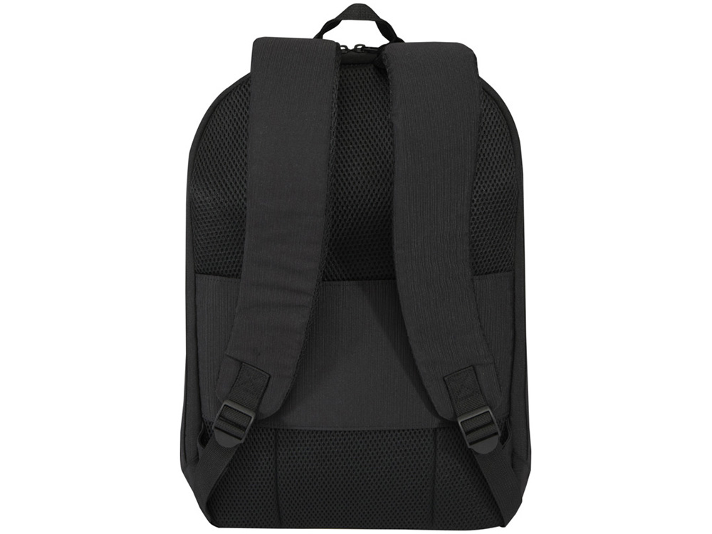 Рюкзак Luma для ноутбука с диагональю экрана 15 дюймов с защитой от кражи объемом 10 л из материала, переработанного по стандарту GRS - сплошной черный-2
