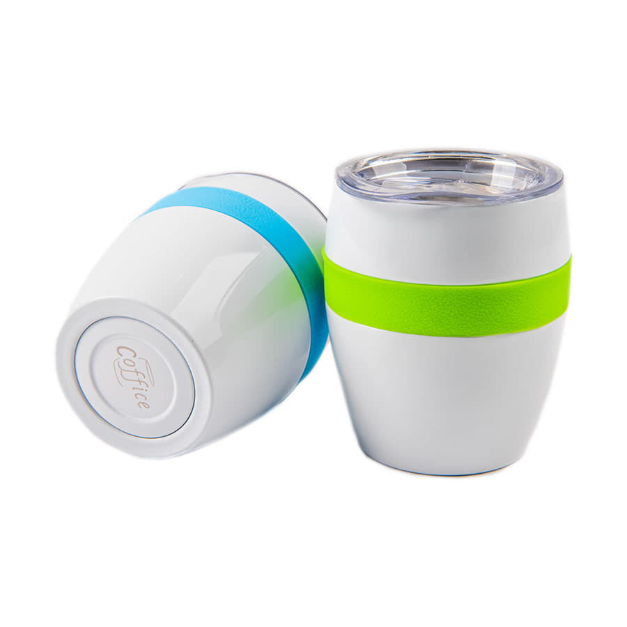 Термокружка LINE, белый, зеленый-9