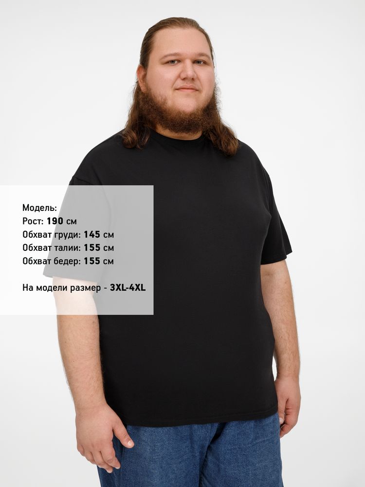 Футболка оверсайз Big Boss, черная-5