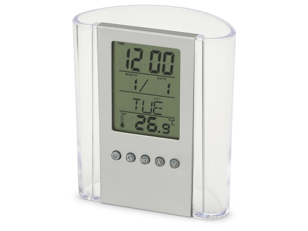 Подставка Минута, прозрачный/серебристый-0