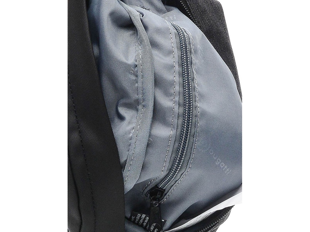 Сумка на пояс BUGATTI Universum, графитовая, полиэстер меланж/тарпаулин, 27х5х15 см, 1 л-5