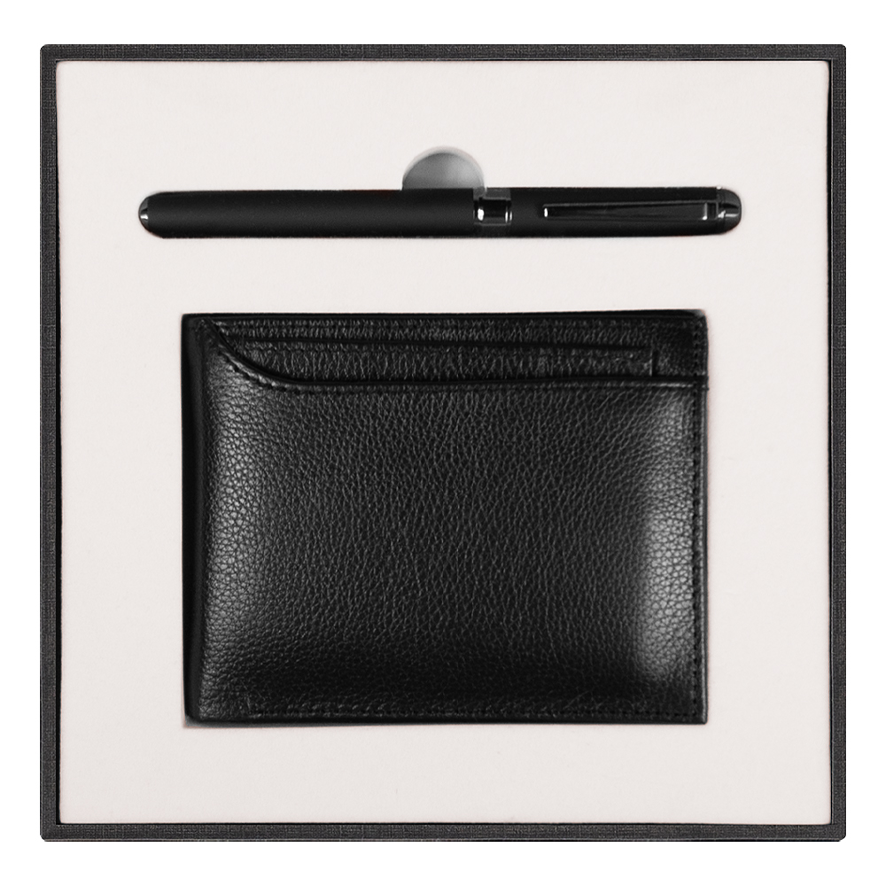 Набор подарочный Solution Superior Duo (кошелек с картхолдером, Чёрный-0