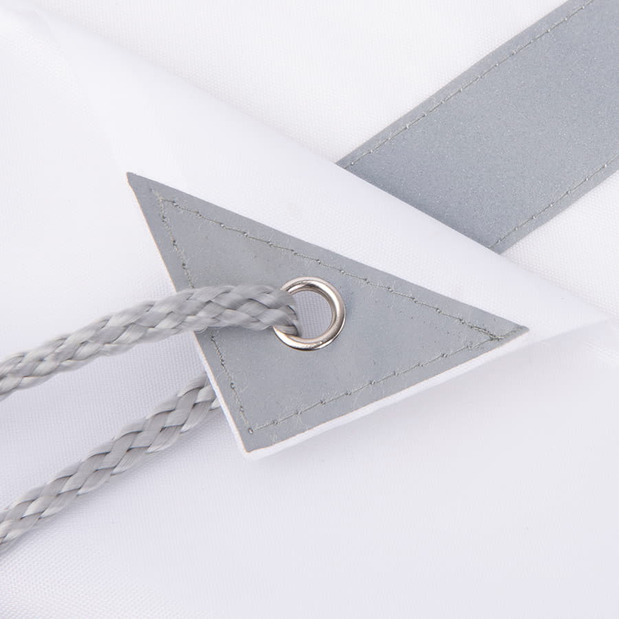 Рюкзак мешок RAY со светоотражающей полосой, белый-4