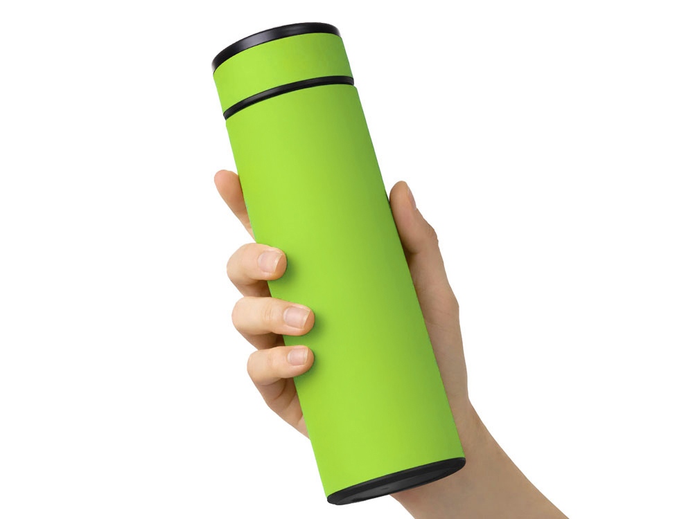 Вакуумный термос Vacuum Flask C1, soft touch, 420мл, зеленое яблоко-4
