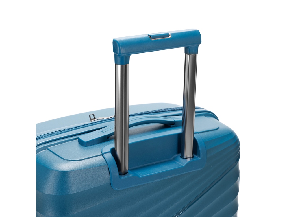 Чемодан TORBER Nevo, синий, полипропилен, 45 х 26 х 66 см, 66 л-3