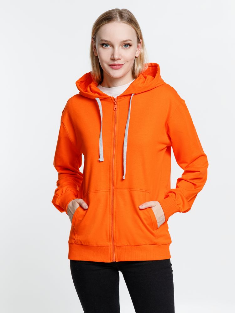 Толстовка на молнии с капюшоном Siverga, оранжевая-4