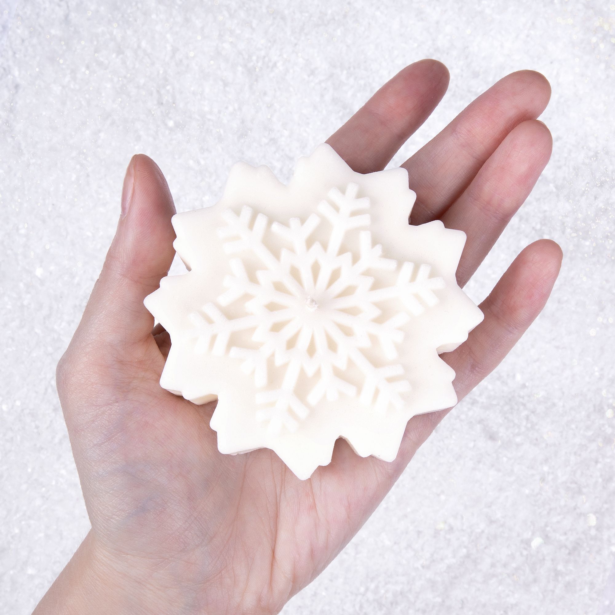 Свеча Snowflame 1, белая, 8 см-1