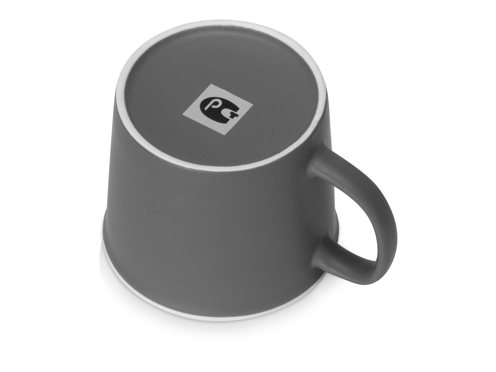 Матовая кружка Nancy 360 мл цветная снаружи, белая внутри, серый-2