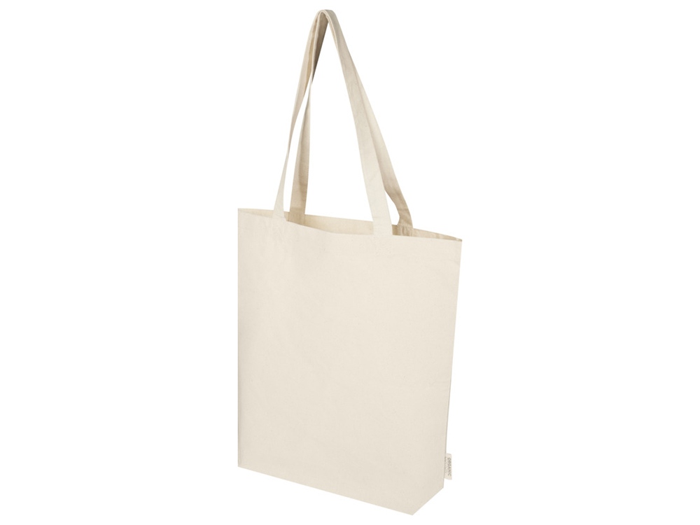 Orissa эко-сумка из органического материала GOTS с широким дном, 180 г/м², 11 л - Натуральный-0