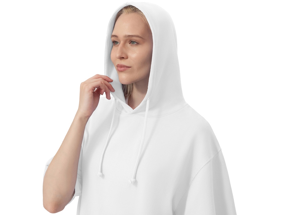 Худи оверсайз с коротким рукавом Warsaw унисекс, белый-4