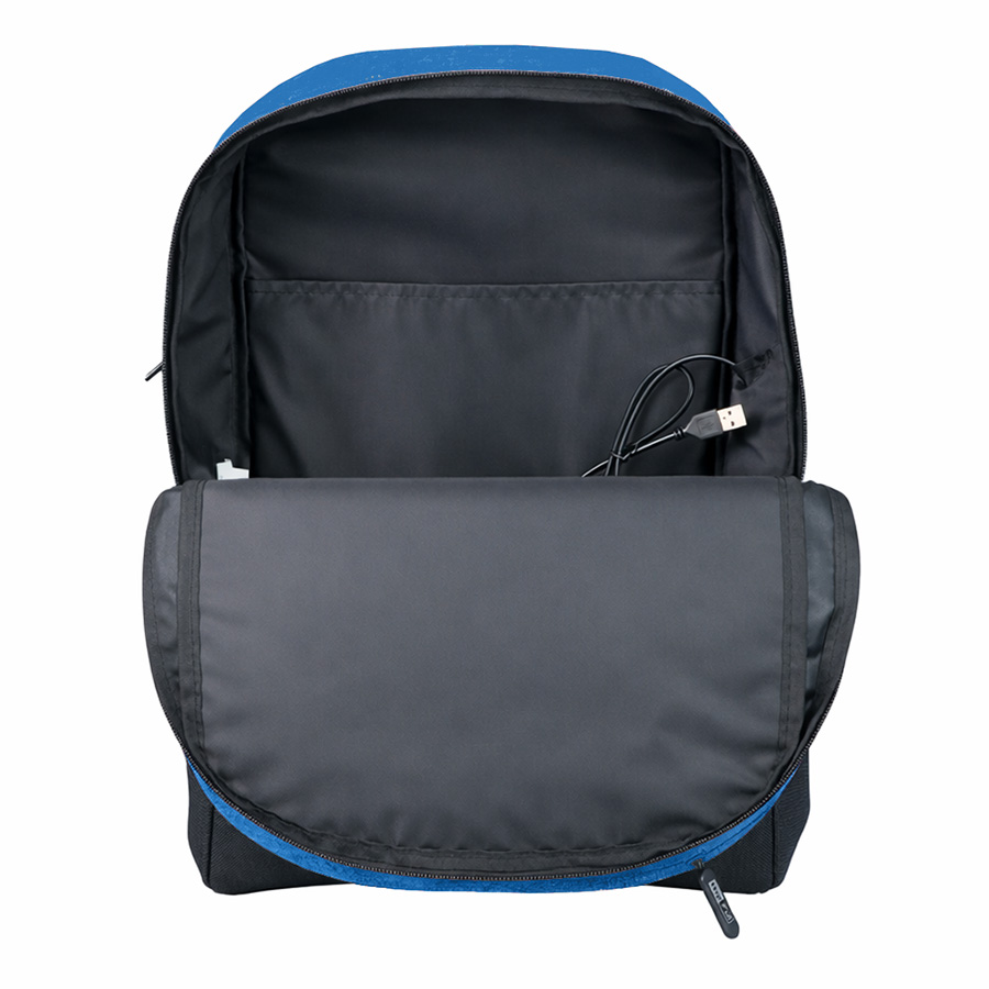 Рюкзак водостойкий "PULL", синий/чёрный, 45 x 28 x 11 см, 100% полиэстер 300D+600D, синий, черный-5