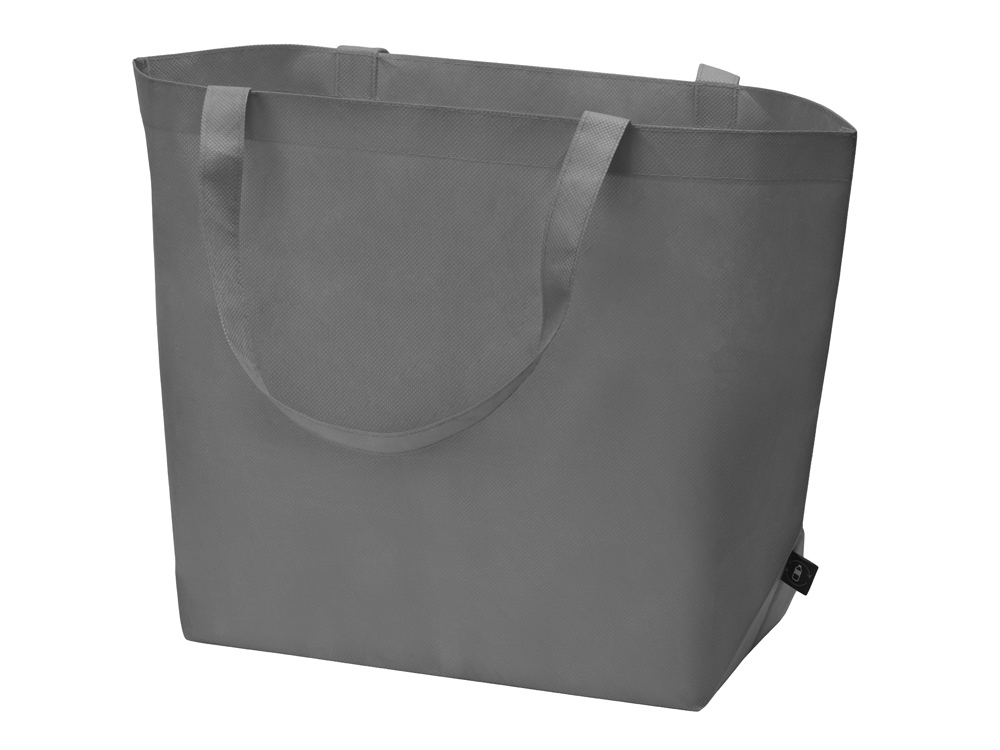Сумка Reviver с донной складкой из нетканого переработанного материала RPET, серый-1