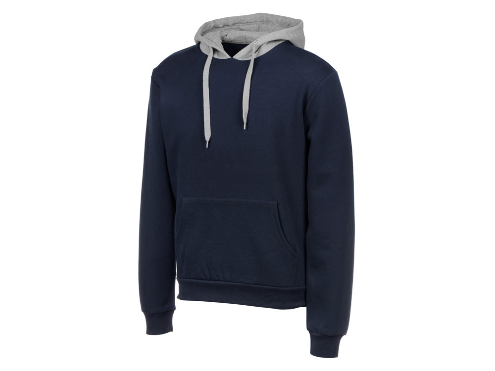 Толстовка с капюшоном Amsterdam мужская, темно-синий/серый меланж-0