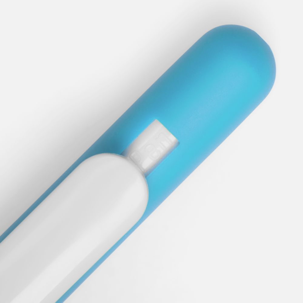 Ручка шариковая Swiper Soft Touch, голубая с белым-1