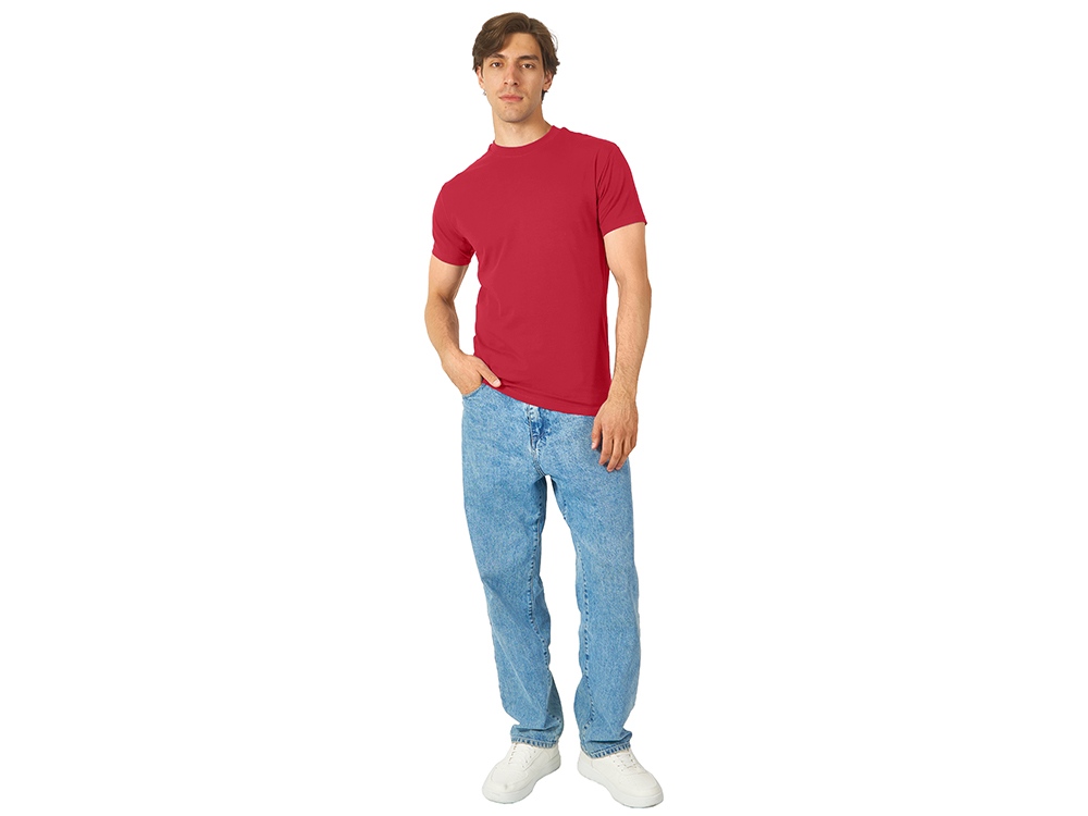 Футболка HD Fit короткий рукав с эластаном, мужская, красный-3