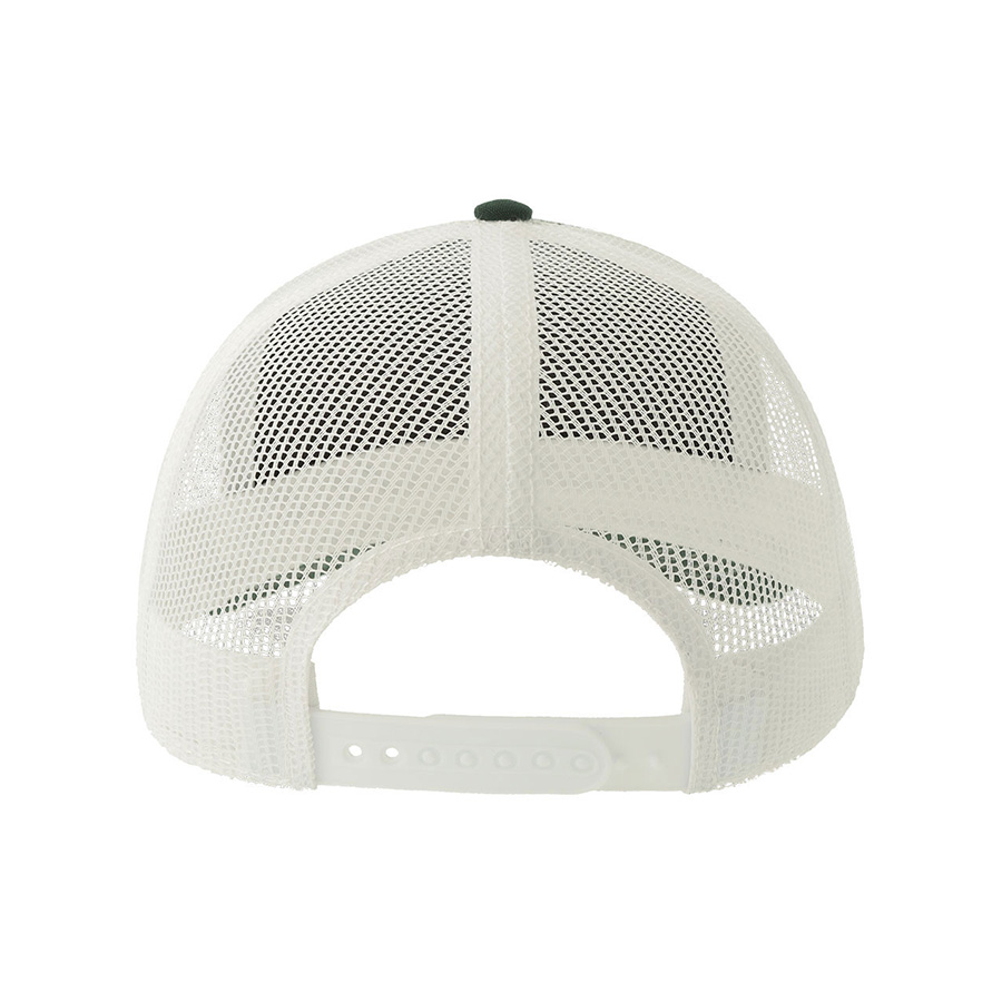 Бейсболка RAPPER CANVAS-S, 5 клиньев, пластиковая застёжка, темно-зеленый, белый-4