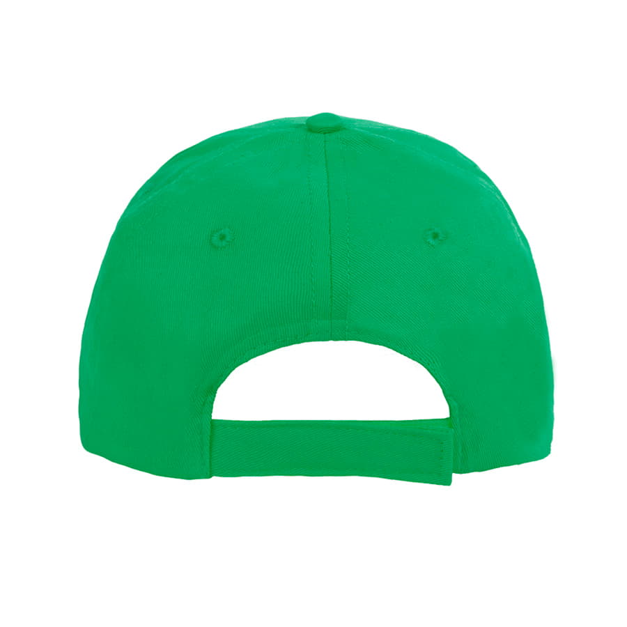 Бейсболка LIGHT, 5 клиньев,  застежка на липучке, зеленый-4