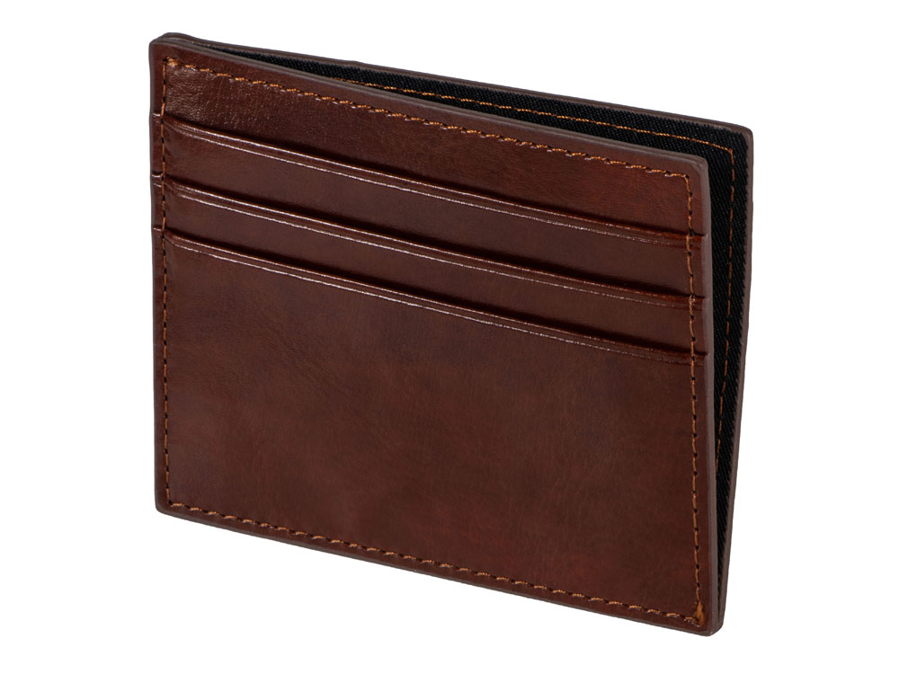 Картхолдер для 6 пластиковых карт с RFID-защитой Fabrizio, коричневый-3