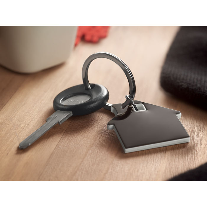 Брелок домик, белый-5