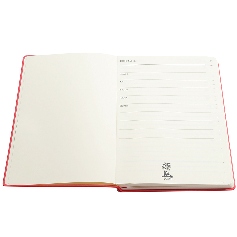 Ежедневник A5 недатированный Franco в мягком переплёте, Красный-2