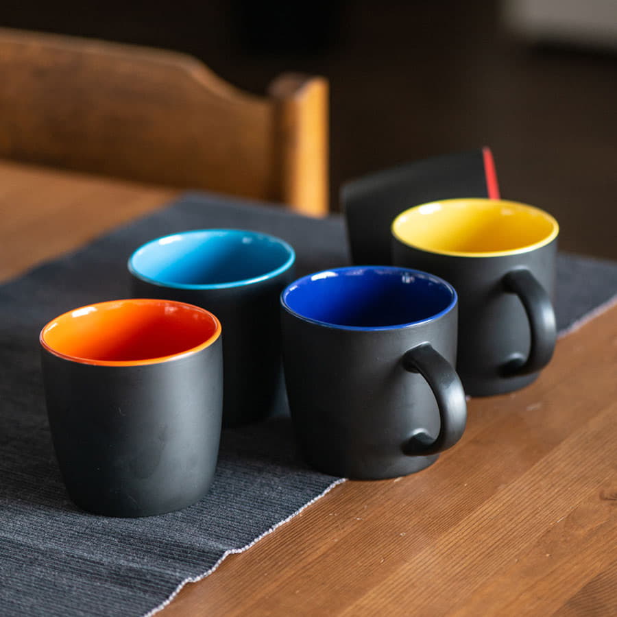 Кружка INTRO, черный, голубой-8