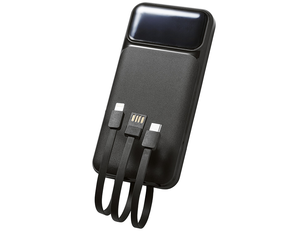 Подарочный набор Tesla с блокнотом А5, ручкой и пауэрбенком на 10 000 mAh, черный-17