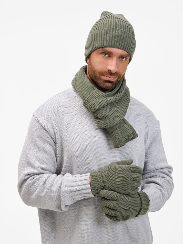 Шапка Catch Match без помпона, зеленая (полынь)-3