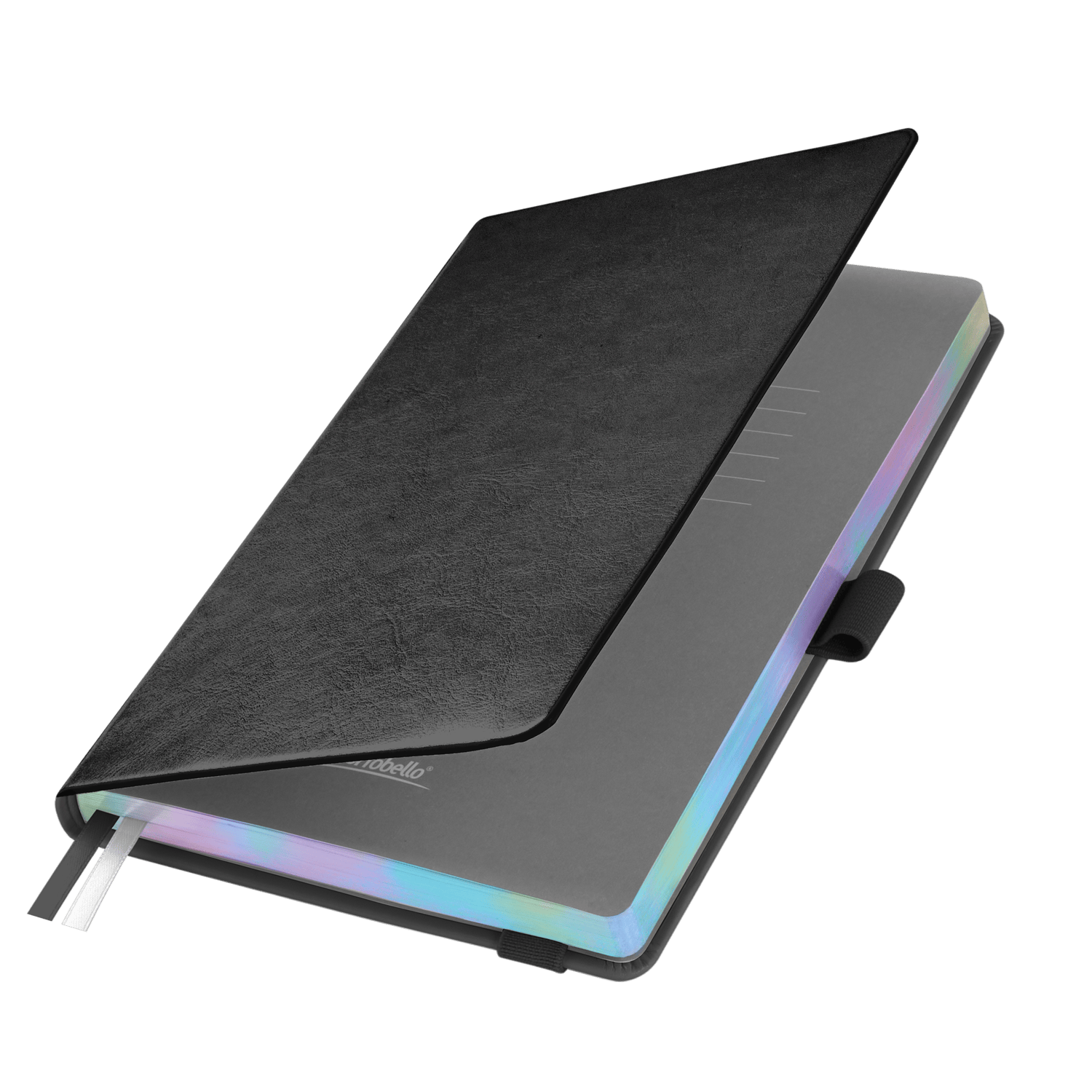 Ежедневник Galaxy недатированный, жесткая обложка, срез голограф. фольга, черный-0