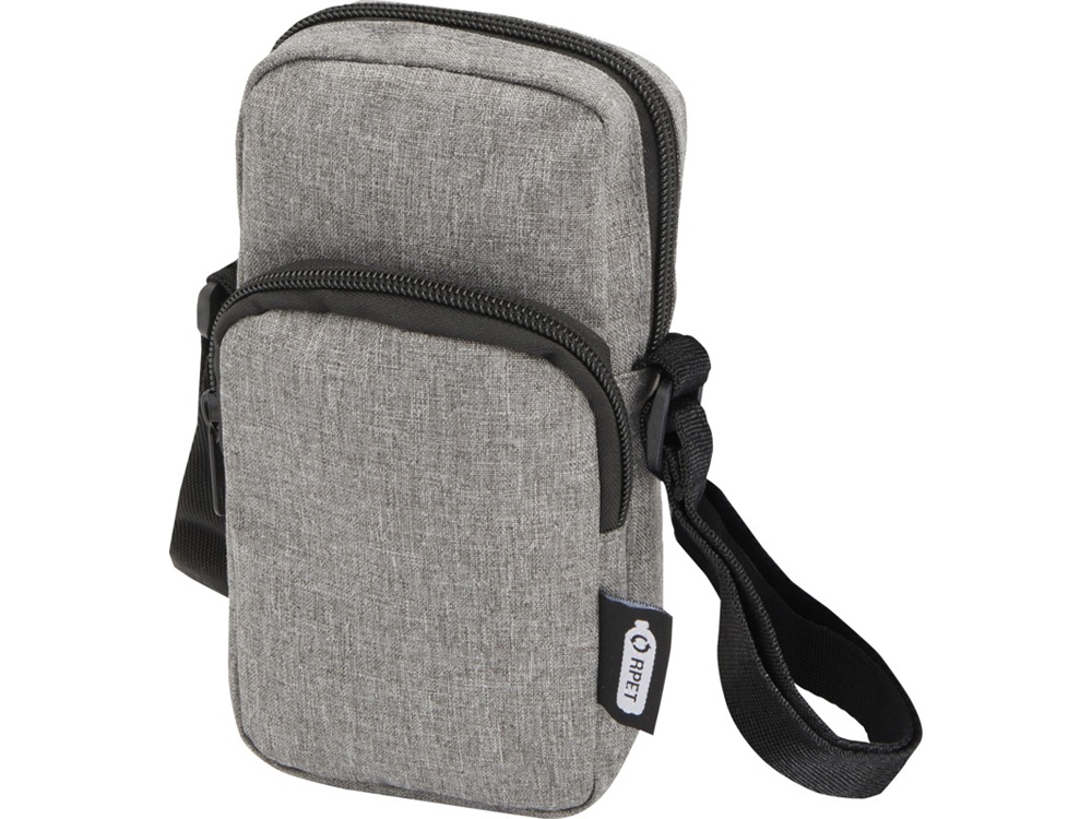 Сумка для телефона Ross из переработанного материала, серый яркий-0