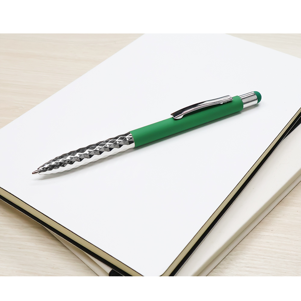 Ручка металлическая Party софт-тач, Темно-зеленый-1