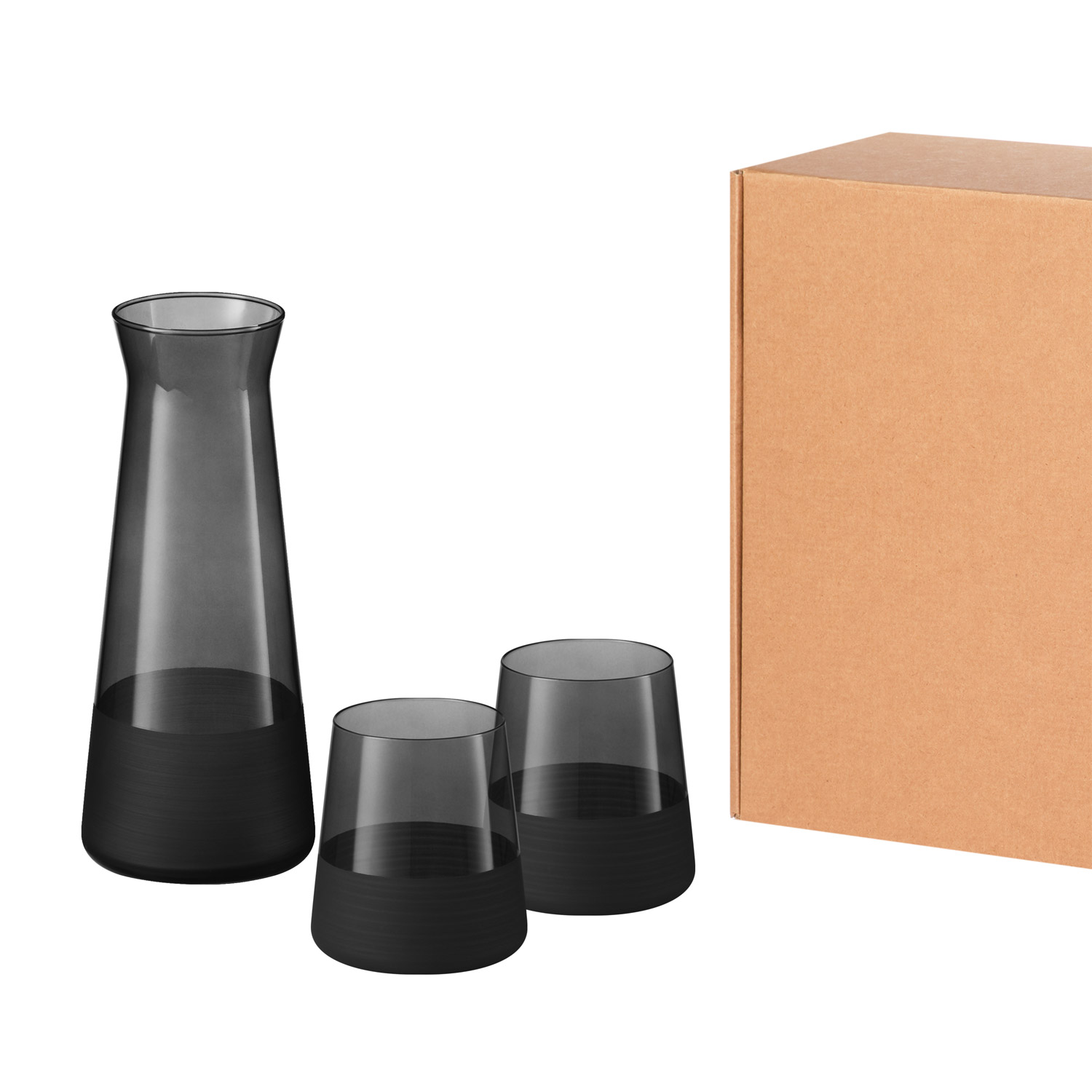 Подарочный набор декантер + 2 стакана Блэк Эдишн (Black Edition), черный-0