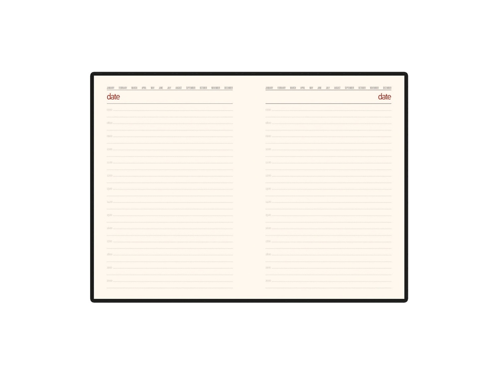 Ежедневник недатированный А5 Senate с магнитным клапаном, бордовый-1