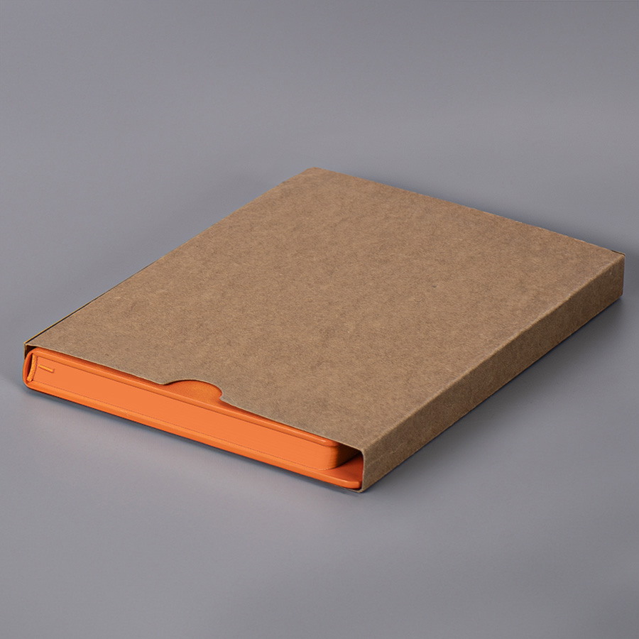 Ежедневник недатированный Solas, формат А5, с магнитом, оранжевый, кремовый блок в линейку, оранжевый-7
