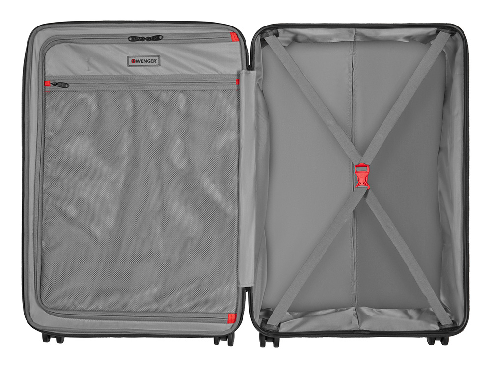 Чемодан WENGER Pegasus, черный, поликарбонат+АБС-пластик, большой, 52х76х30 см, 99 л.-4