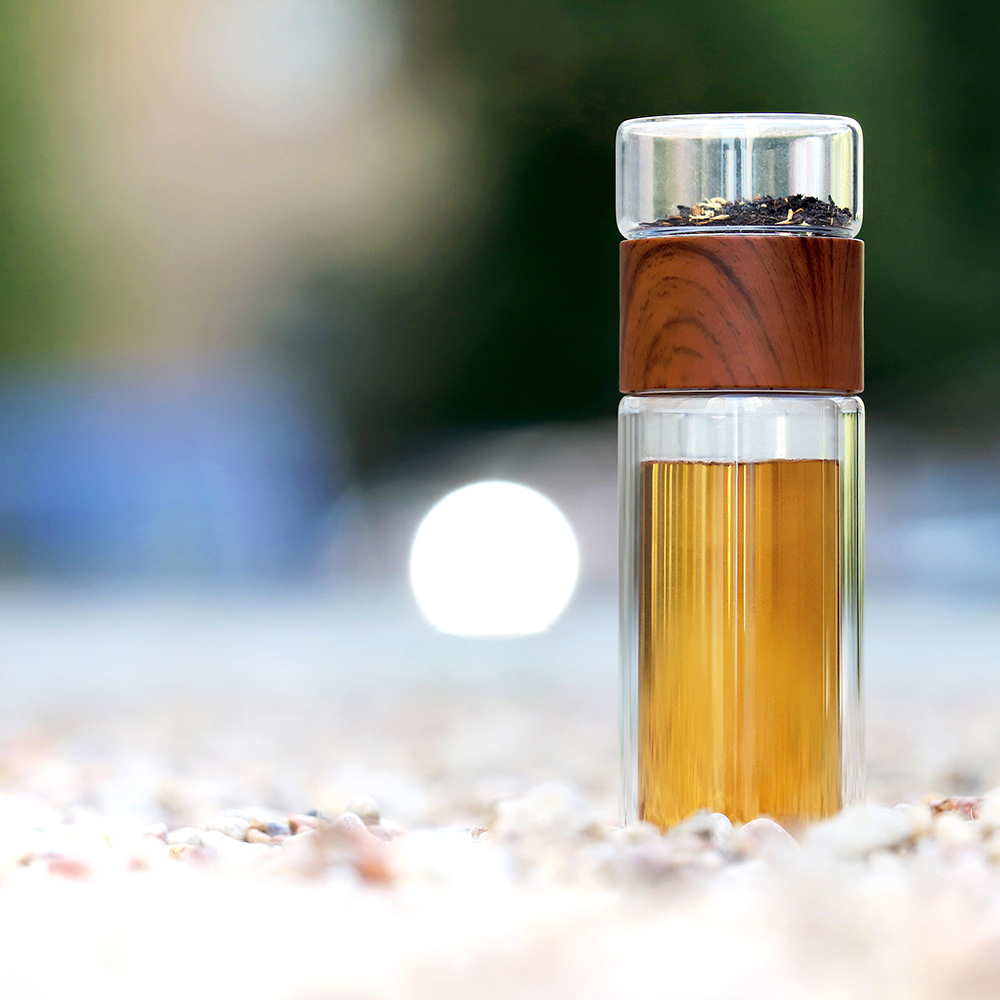 Бутылка Ozo в чехле c инфьюзером, Коричневый-7