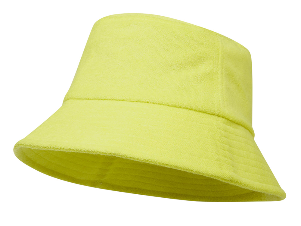 Панама Melo из переработанного махрового материала, сертифицированного GRS - Лайм-0