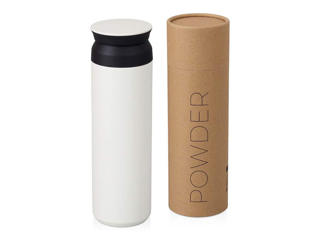 Вакуумный термос Powder 500 мл, тубус, белый-0