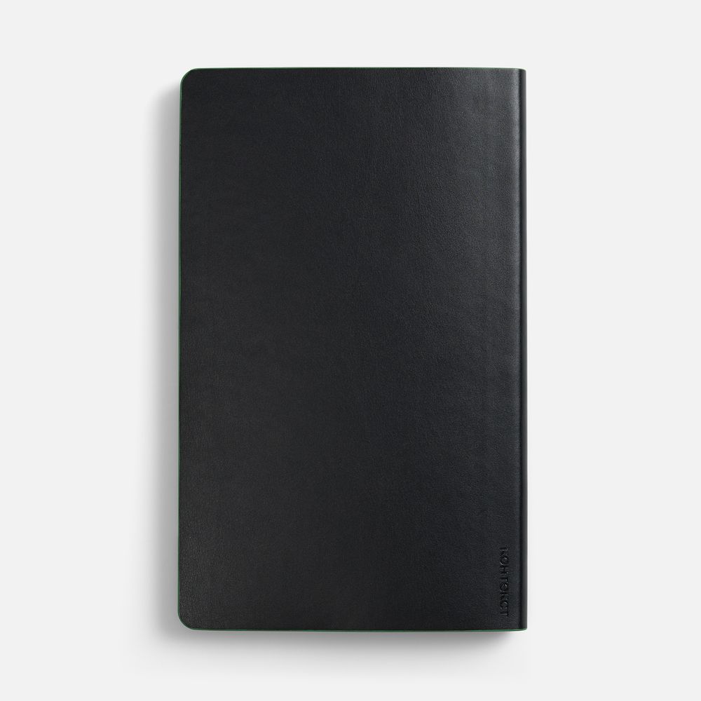 Ежедневник Trait, недатированный, черный с зеленым-2