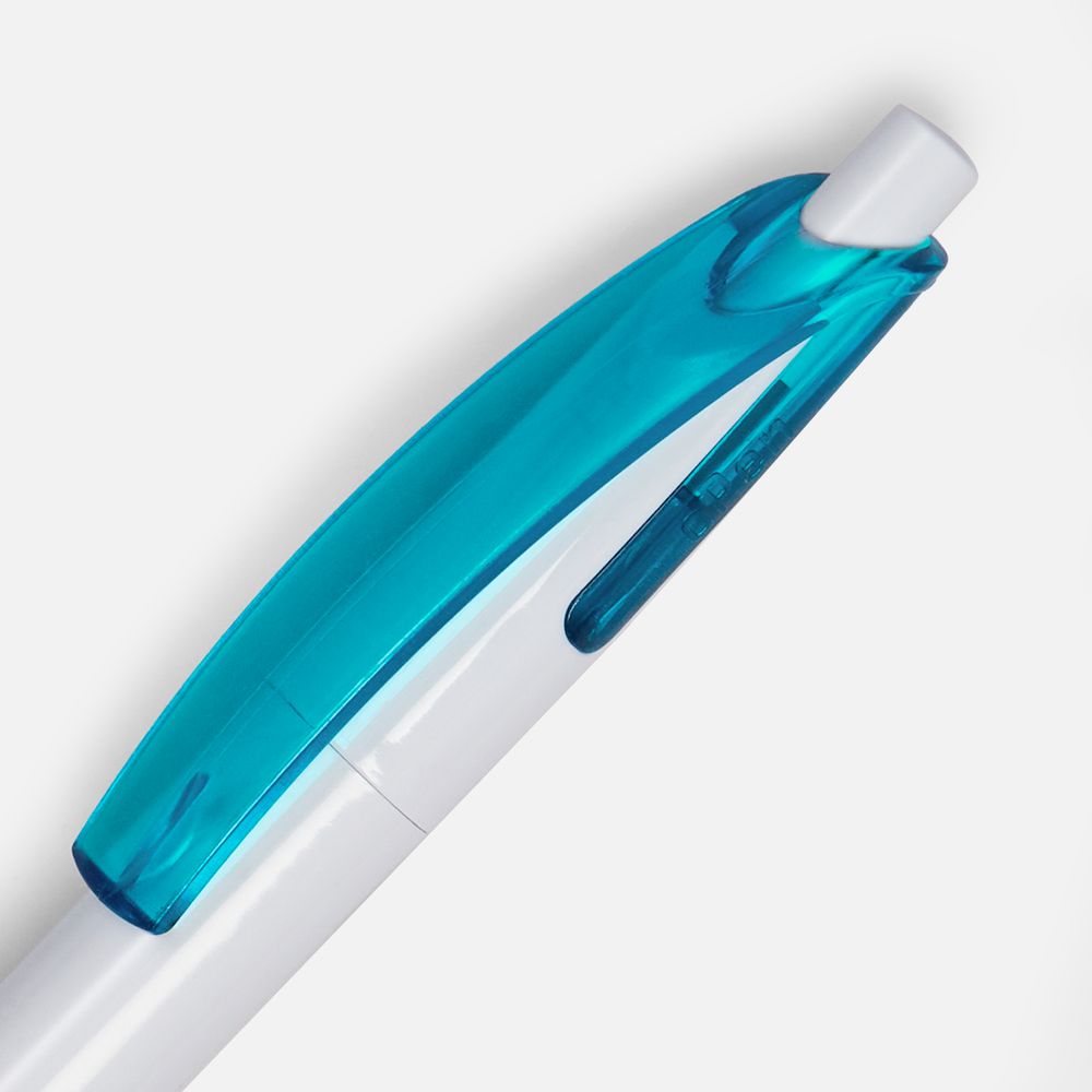 Ручка шариковая Bento, белая с голубым-1