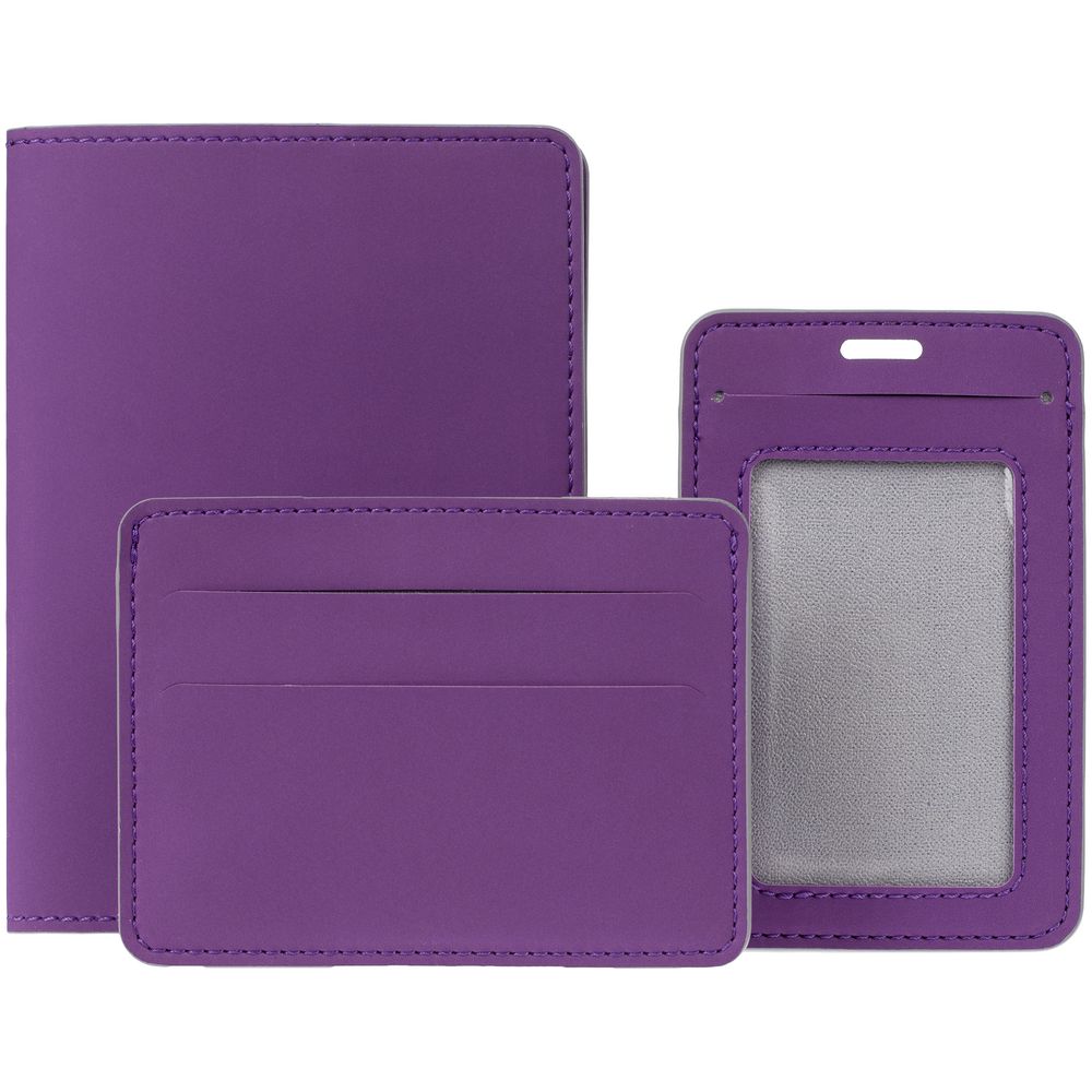Чехол для карточек Shall Simple, фиолетовый-4