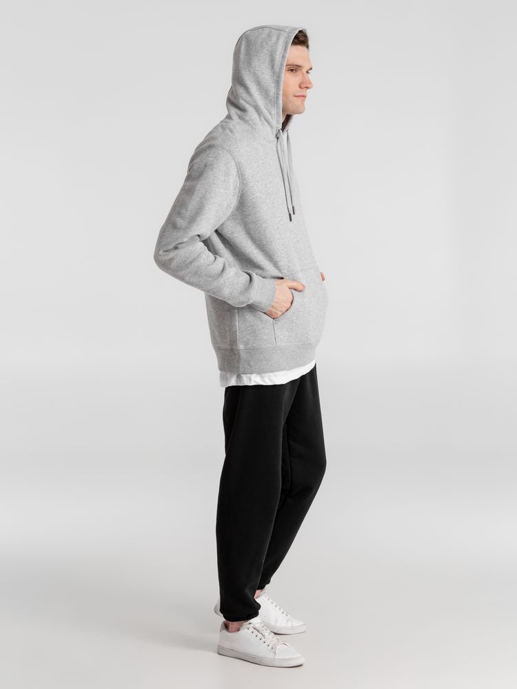 Толстовка с капюшоном унисекс King, серый меланж-3