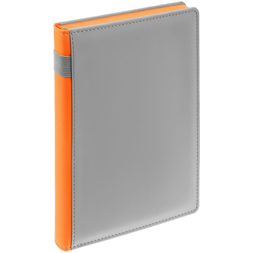 Ежедневник Spain Shall на заказ, недатированный, серый с оранжевым-0