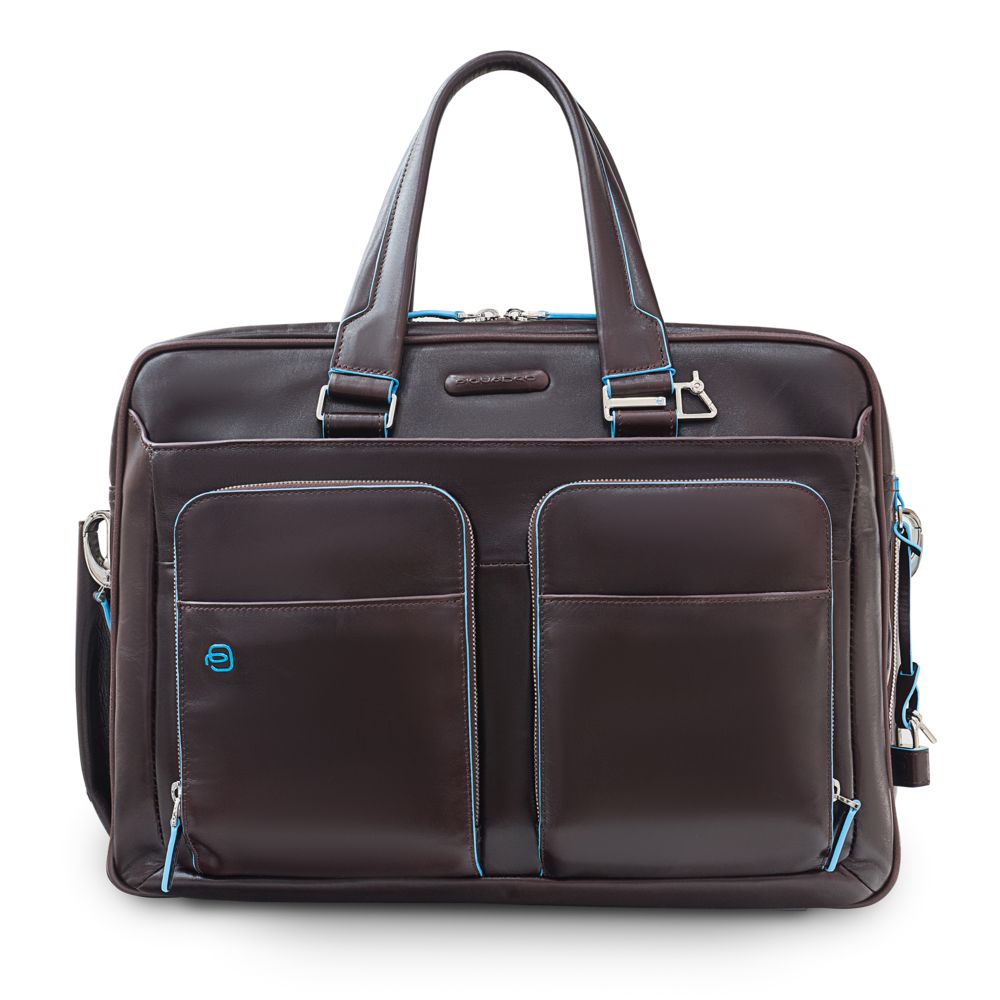 Сумка мужская для ноутбука Piquadro Blue Square, коричневая-2