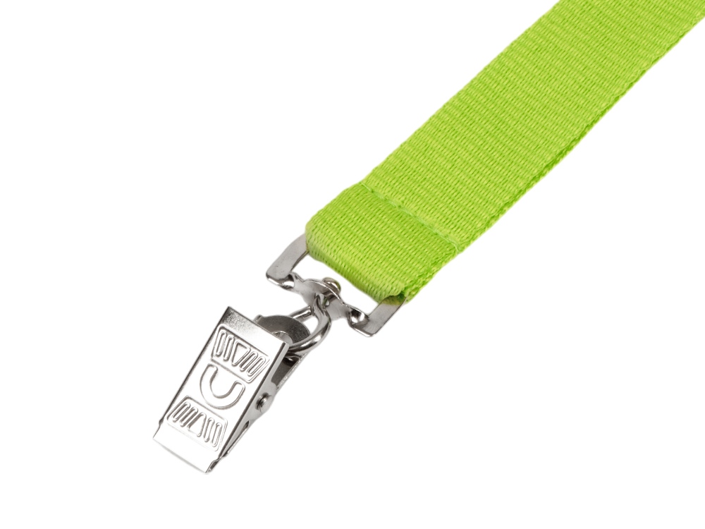 Ланъярд из RPET с клипом, зеленое яблоко-1
