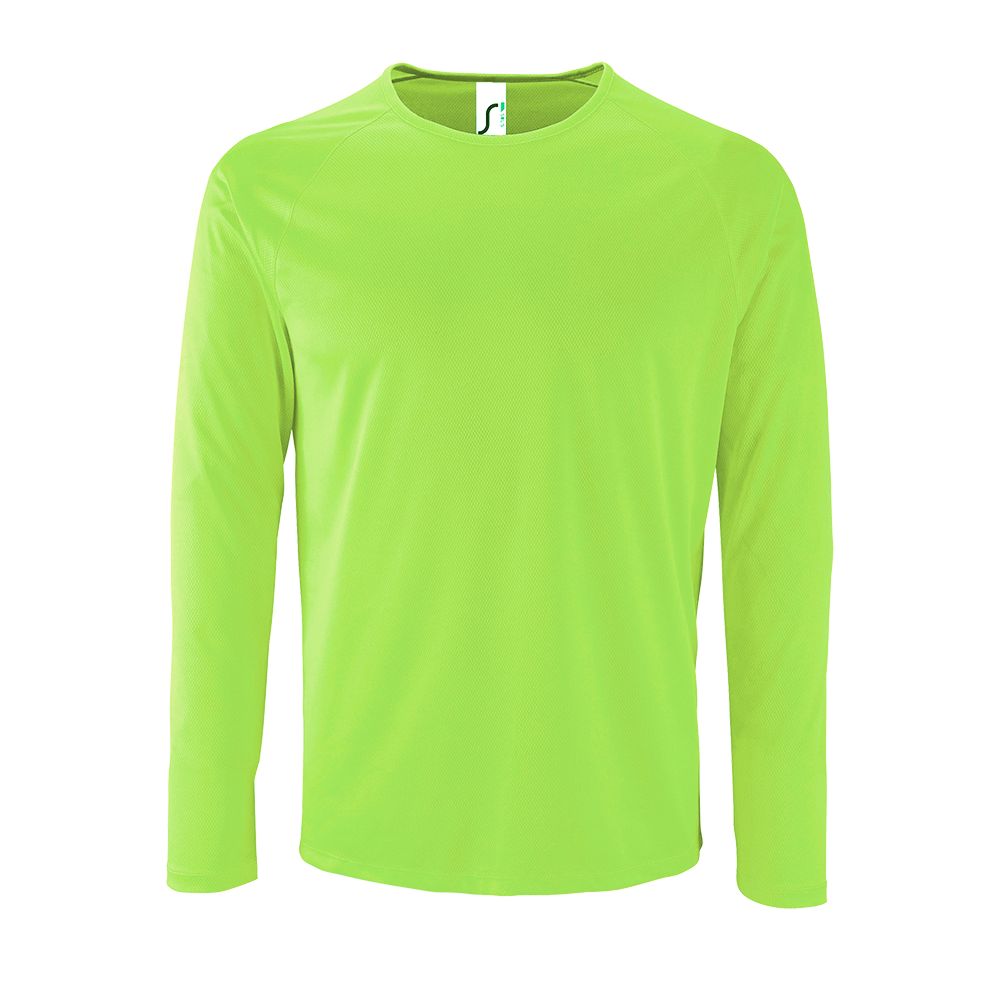 Футболка с длинным рукавом Sporty LSL Men, неоново-зеленая-0