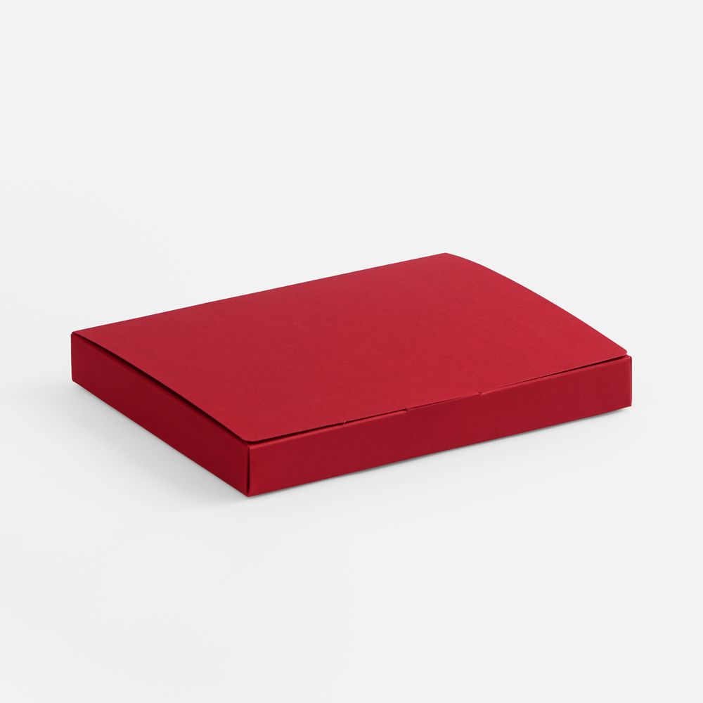 Коробка самосборная Flacky, темно-красная-0