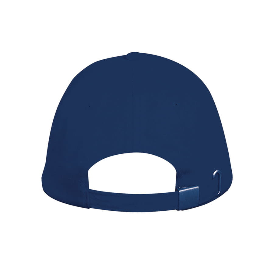 Бейсболка LONG BEACH, 5 клиньев, металлическая застежка, темно-синий-3