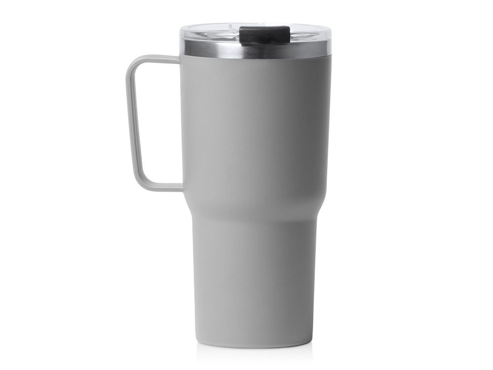 Термокружка Кенчер с двойными стенками из нержавеющей стали 304 и полипропилена, серый-0