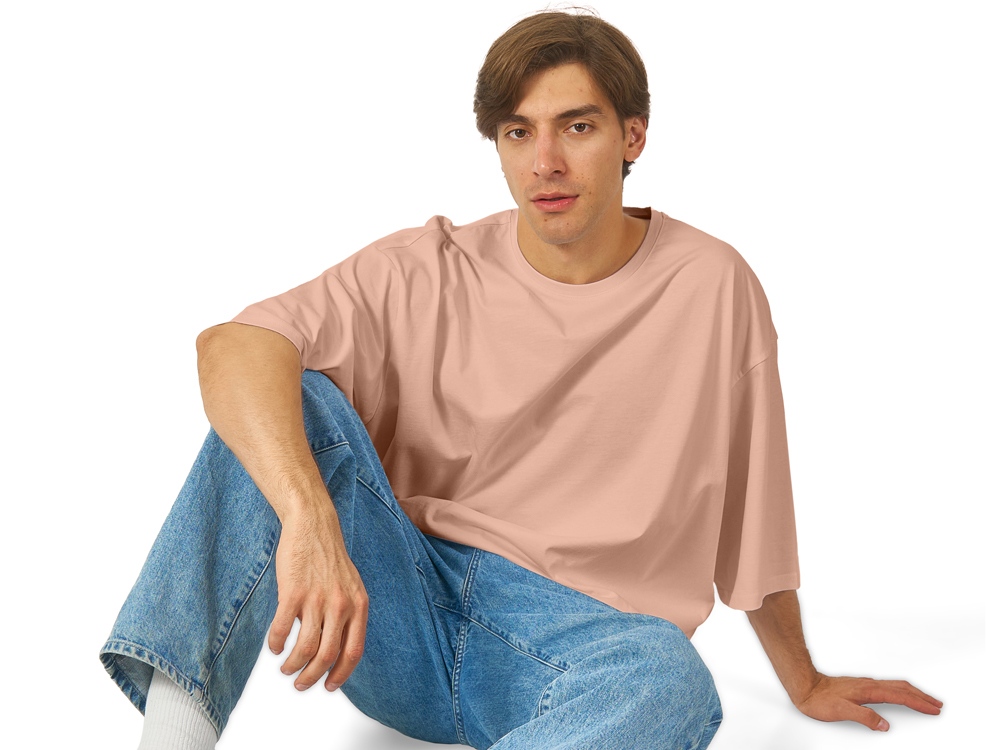 Футболка Berlin к/р оверсайз, 100% хлопок, 180гр, лососевый-3