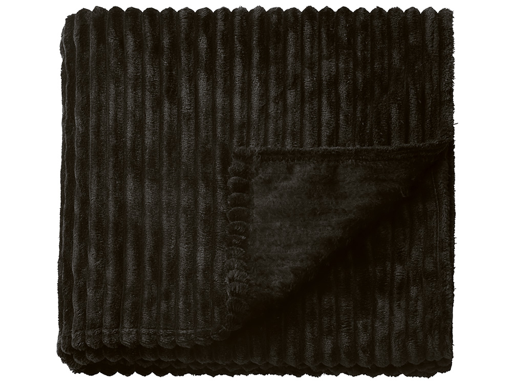 Плед Wave флисовый, черный-1